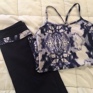 Entire outfit: Lululemon- navy and white set